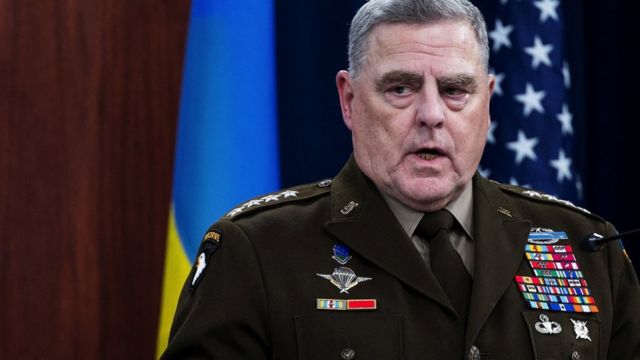 美国将军马克·米利（Mark Milley)对乌克兰重新夺回克里米亚表示质疑