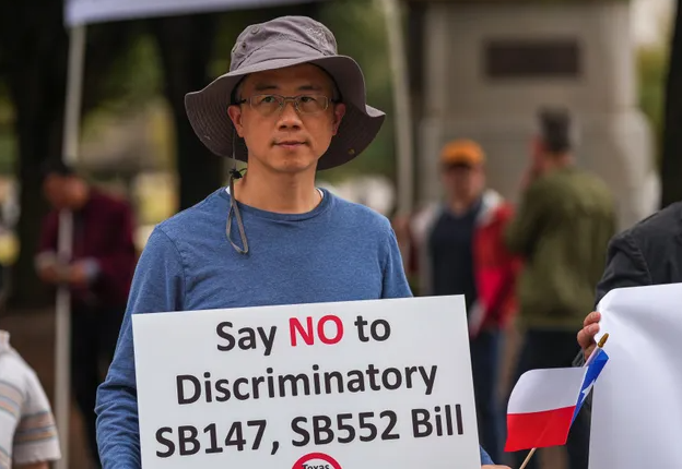 整个亚裔群体一直致力于消除SB147法案，他们在德州各大主要城市抗议 
